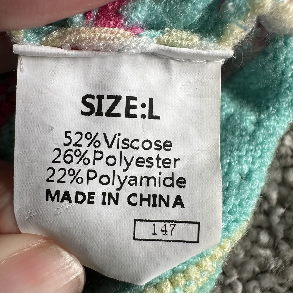 Mint and Stripe Flutter Sleeve Sweater Top Large - Picture 4 of 7
